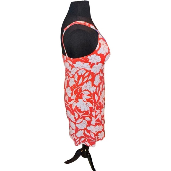 NWT TOMMY BAHAMA Island Cays Fiori V-Neck Coverup Dress - Citrus Coral XL - Picture 4 of 14